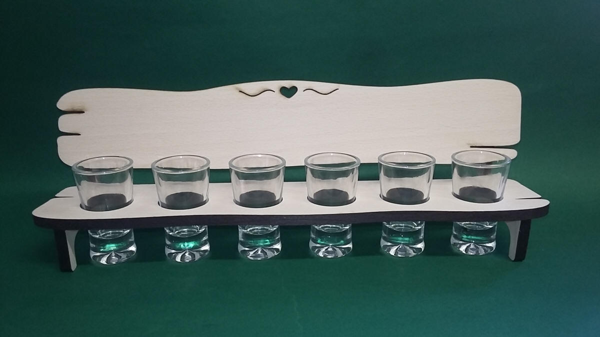 Banc PIKUSA avec 5 verres